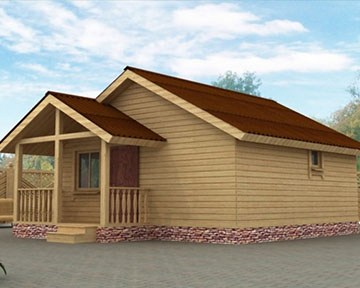 Купить баню с террасой в Минске Гомеле 6x6